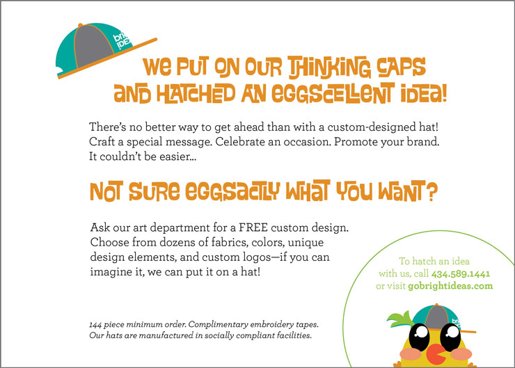 postcard design for Bright Ideas marketing campaign