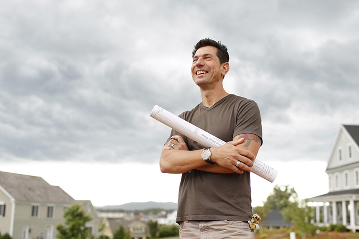 Photograph of building company owner by Andrew Shurtleff