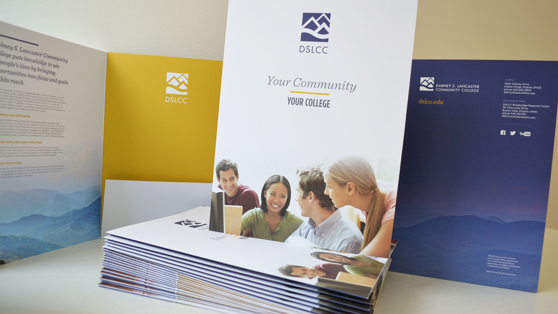 Pocket folder design for Dabney S. Lancaster Community College